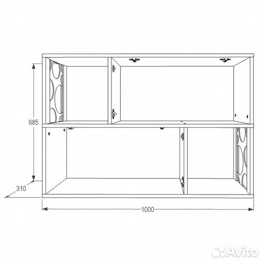 Полка навесная №2 Омега 16