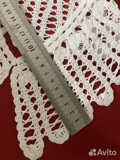 Кружевной воротник белый длина 42 см