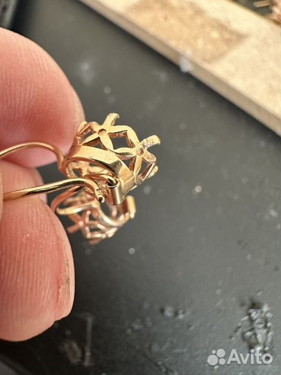 Серьги золотые 583