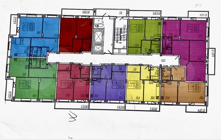 2-к. квартира, 57,8 м², 3/16 эт.
