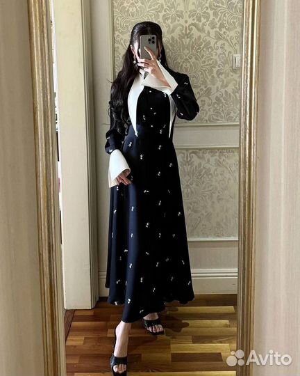 Платье трикотажное женское миди