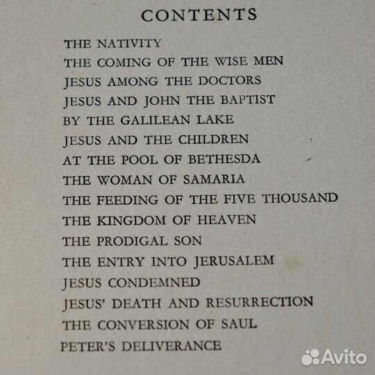 Старинная книга на английском, Библейские истории