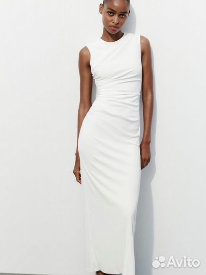 Платье Zara С Драпировкой (XS, S, M)