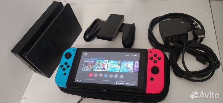Nintendo switch v2 128Gb чип + игры