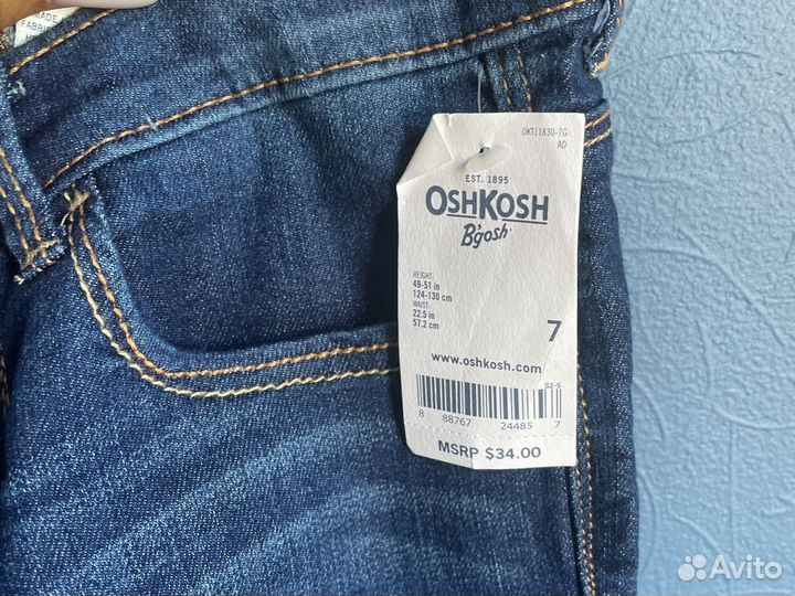 Oshkosh Carters новые джинсы 7 лет