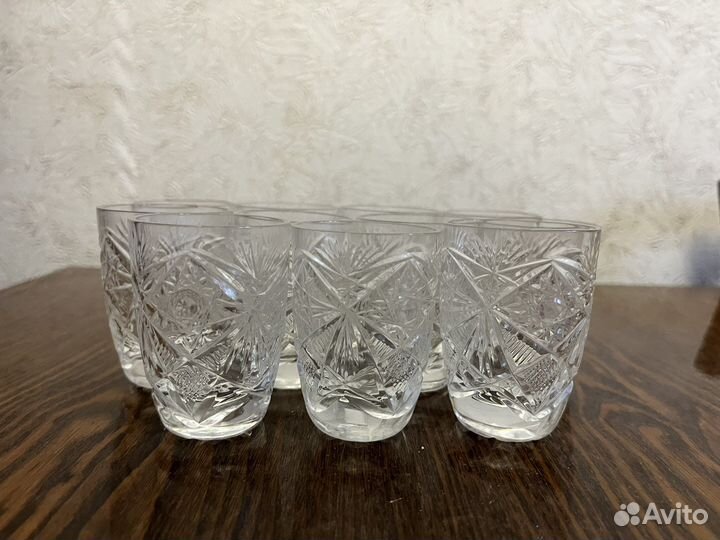 Хрустальные рюмки 11 шт СССР