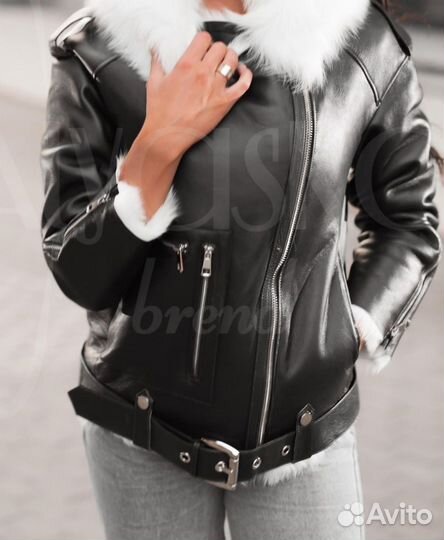 Шикарная новая дублёнка-косуха из меха 