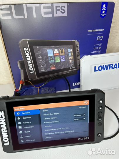 Эхолот lowrance elite 9 fs с датчиком AI 3в1 Ref