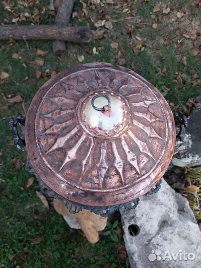 Походный медный казан 6 литров