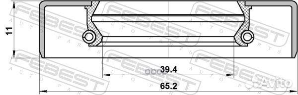 Сальник полуоси 39.4X65.2X11X11 95GDS41651111X