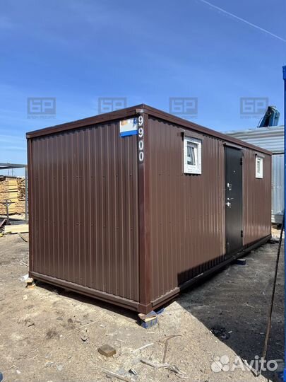 Бытовка бк4 распашонка в вагонке, 8017 профлист