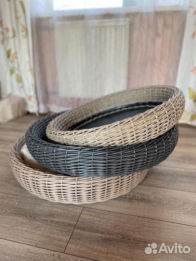 Лежанка для животных из ротанга