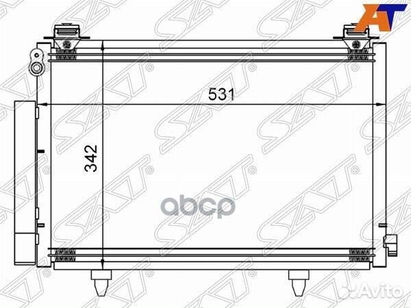 Радиатор кондиционера Toyota Vitz 99-20 / bB 00