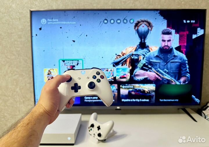 Xbox one s 1TB 2 геймпада+500 игр+рассрочка