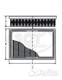 Воздушный фильтр MB vito/viano -03 sb2199 SCT