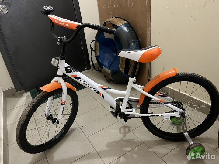 Детский велосипед R 20, со съемными колесами