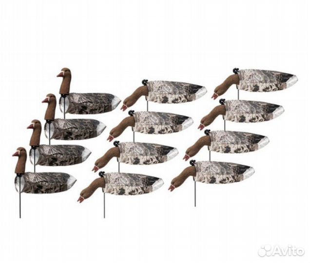 Чучела белолобого гуся flock decoys