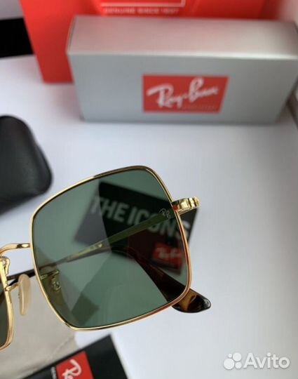 Очки ray ban square зеленые