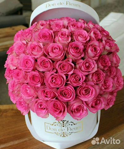 Розы в коробке Букет роз