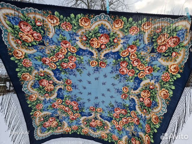 Павловопосадская шаль Сиреневый туман