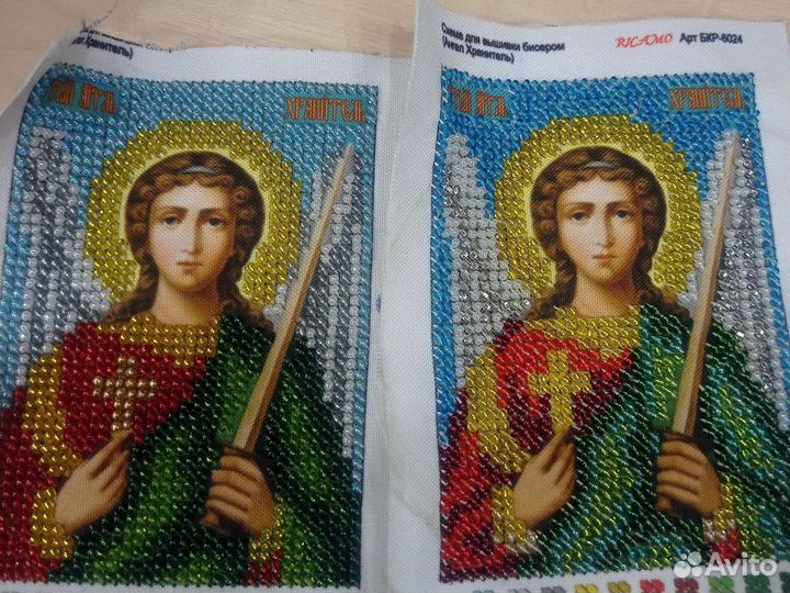Иконы вышитые бисером без рамок