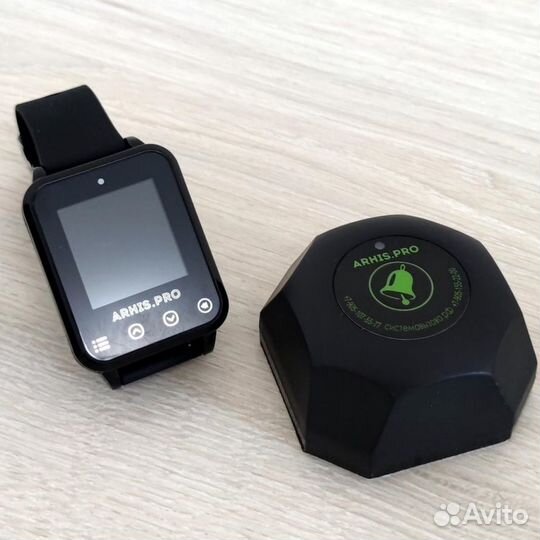 Кнопка вызова персонала, официанта Бургер и часы