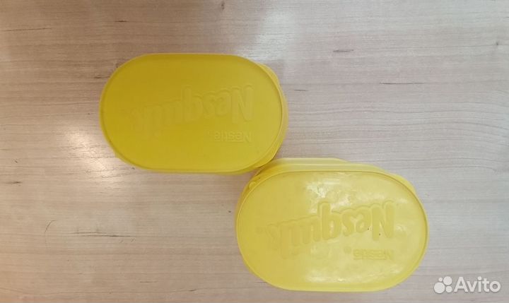 Пластиковая банка Nesquik несквик желтый контейнер