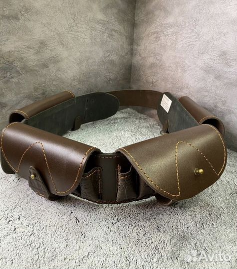 Патронташ закрытый на 24 патрона 12 калибра кожа