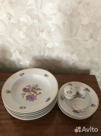 Столовый сервиз СССР «мейсенский букет»