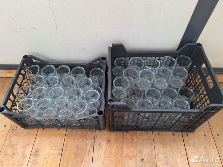 Стеклянные баночки 170 мл много