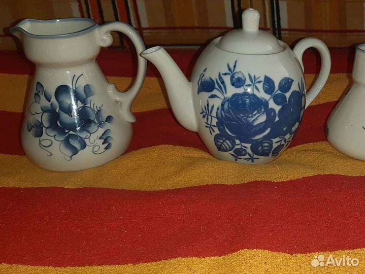 Гжельский кофейный сервиз