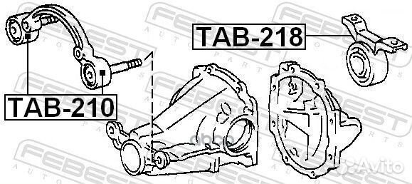 Сайленблок заднего дифференциала (toyota RAV4 A