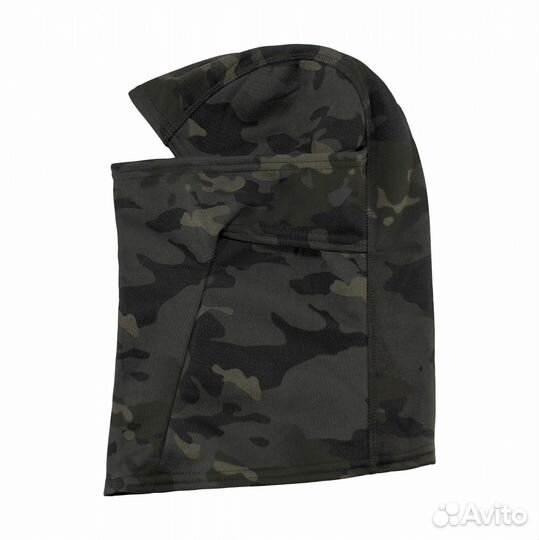 Тактическая балаклава флисовая, камуфляж темный