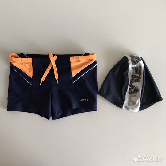 В бассейн шапочка Fila и плавки Joss рост 128