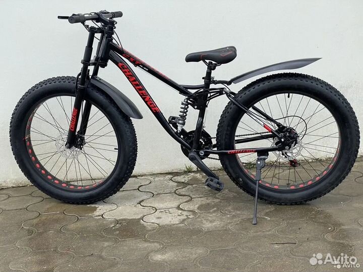 Велосипед с широкими колесами Chellenge двухподвес