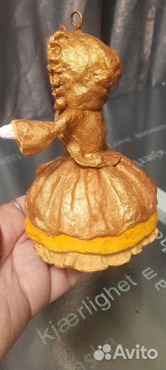 Ватная елочная игрушка
