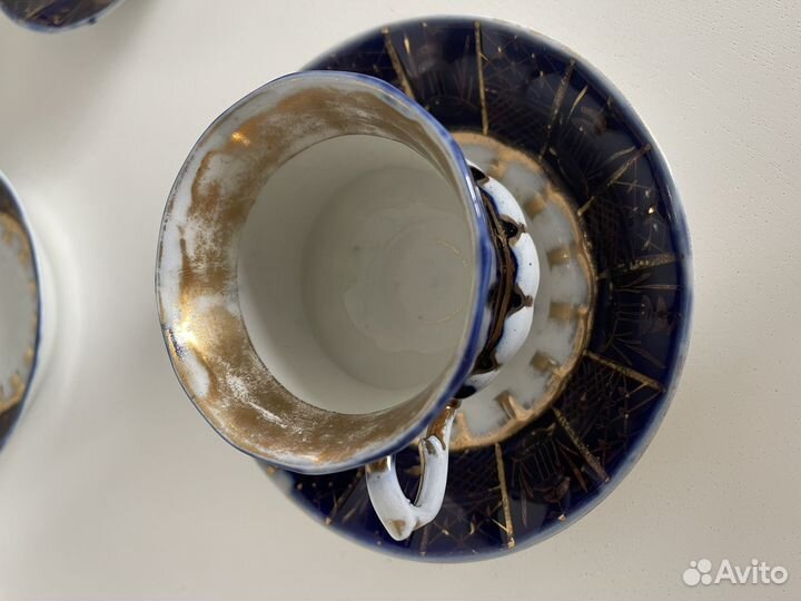 Чайные пары кузнецов винтаж фарфор