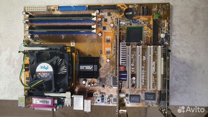 Материнская плата asus P4P800-X с cpu, ram, gpu