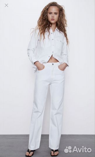 Джинсы Zara белые 36
