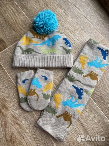 Набор шапка и шарф, варежки