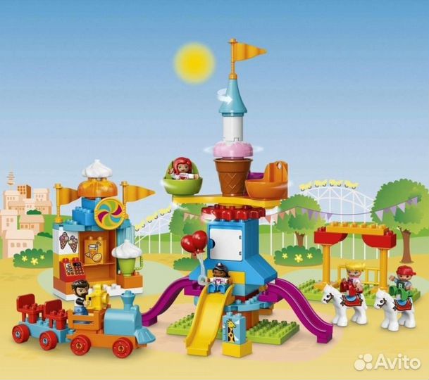 Конструктор lego duplo Большой парк Аттракционы