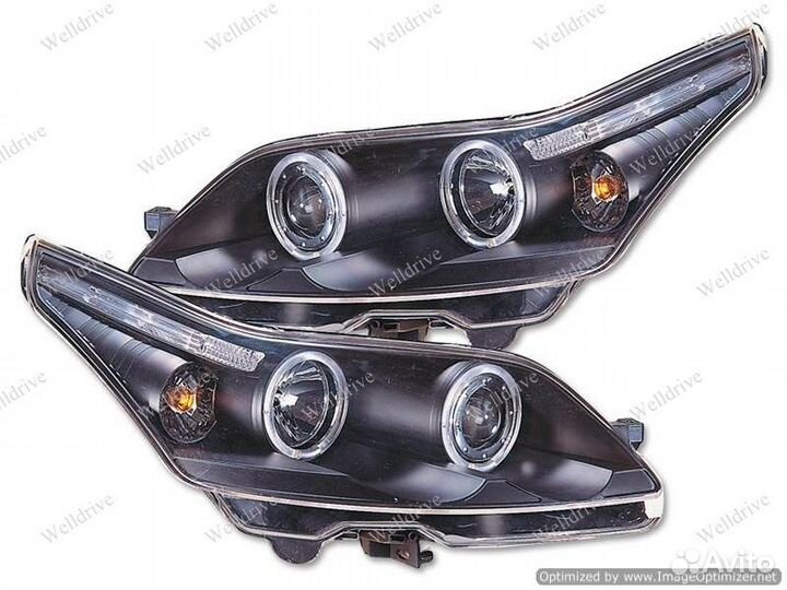 Фары Citroen C4 04-11 передние черные тюнинг