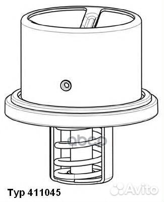 Термостат (82C) /с прокладкой/ 41104582D Wahler