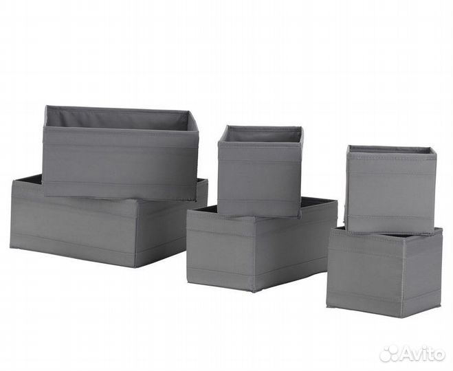 Новый Набор коробок для хранения Икея Скубб