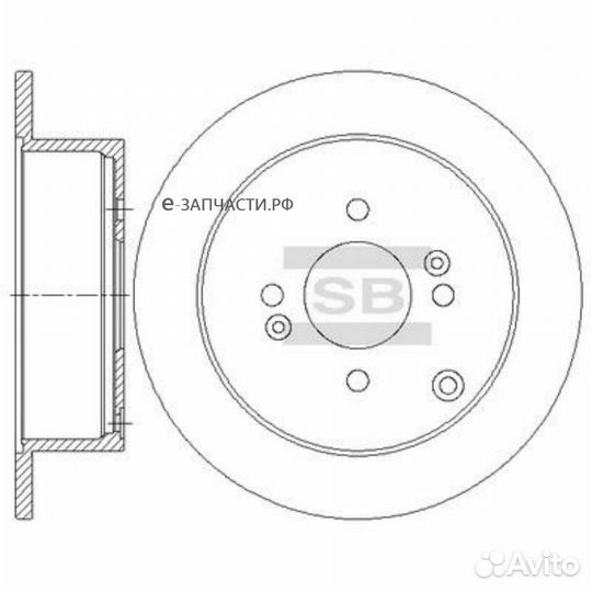Sangsin brake SD1080 Торм.диск зад