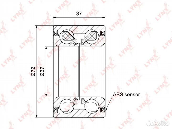 Подшипник ступичный перед правлев