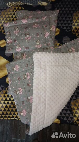 Комплект в коляску подушка матрас одеяло