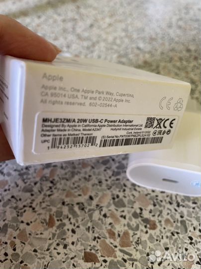 Адаптер apple быстрая зарядка 20w - Type C