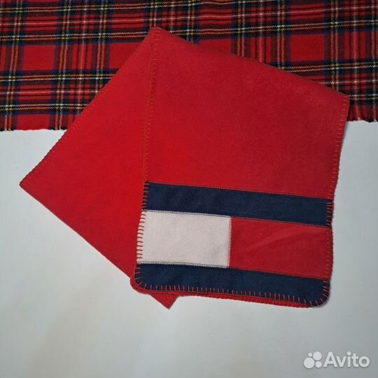 Винтажный флисовый шарф Tommy Hilfiger