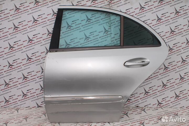 Дверь мерседес w211 задняя левая серебро